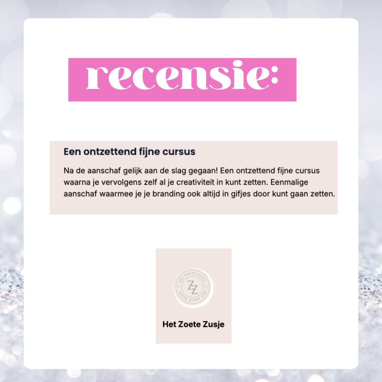 Cursus gifjes maken