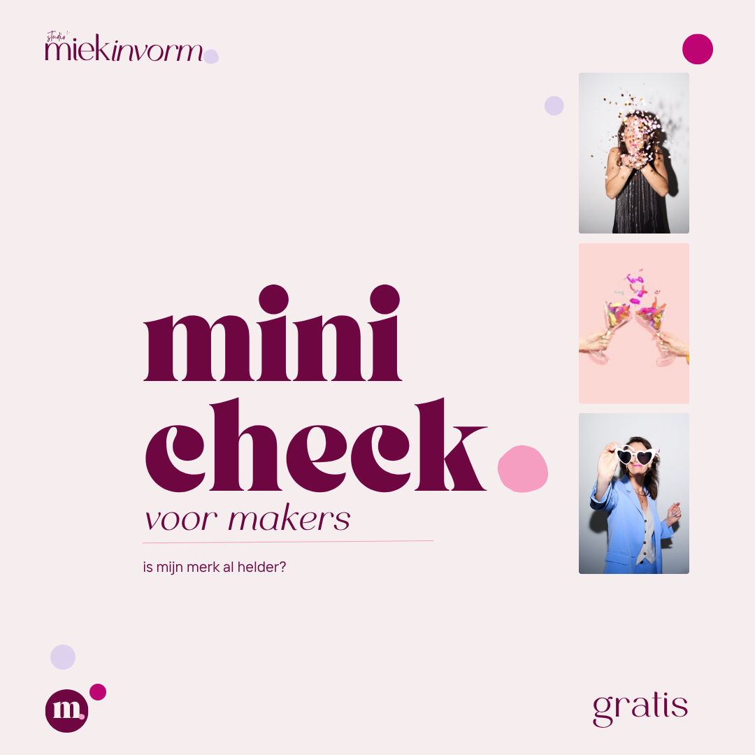 Minicheck voor Makers - GRATIS - is mijn merk al helder?