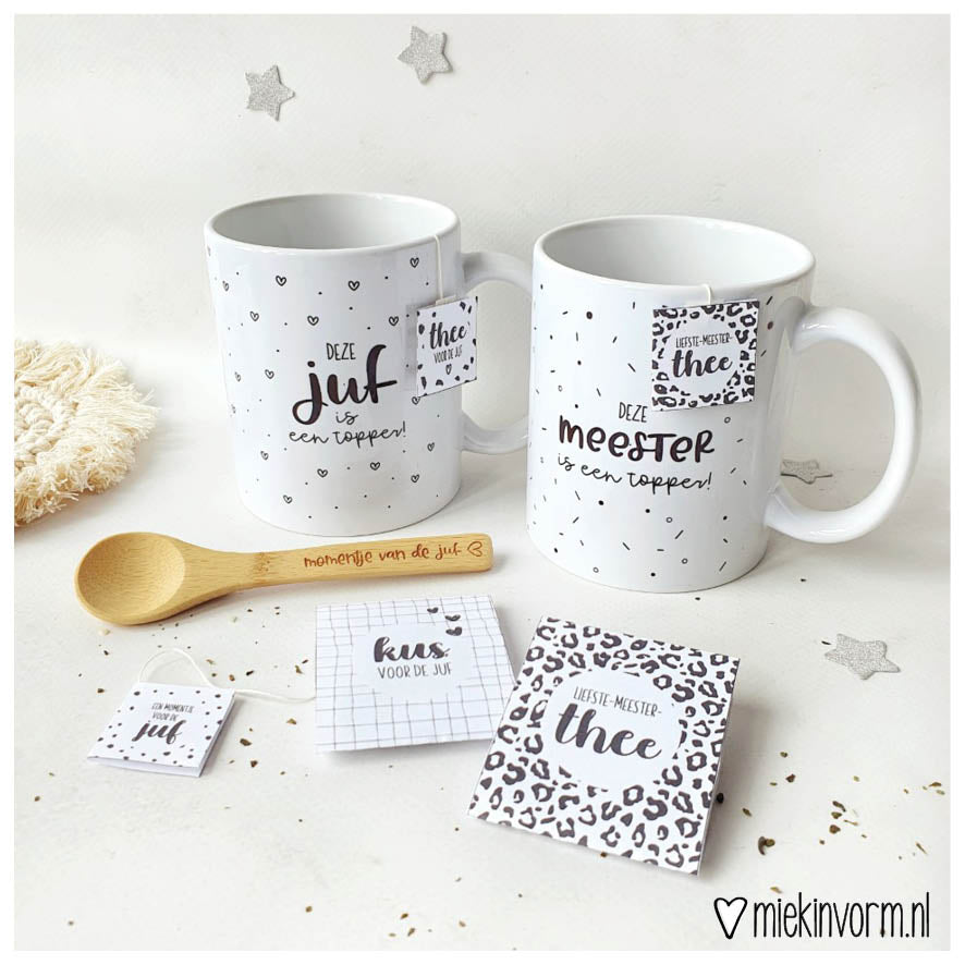Printable | Theezakjes | juf & meester