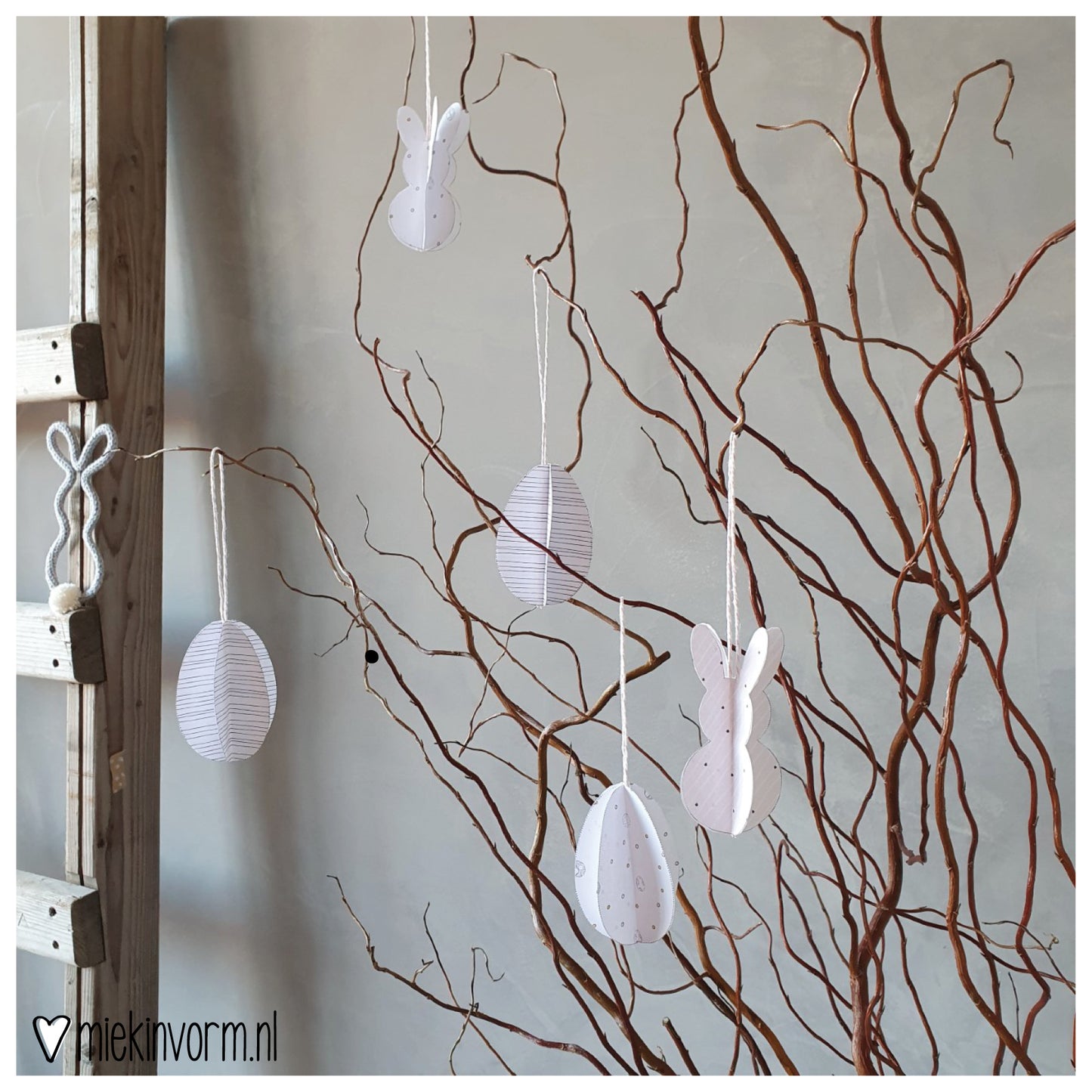 Printable | Paashangers eitjes & haasjes