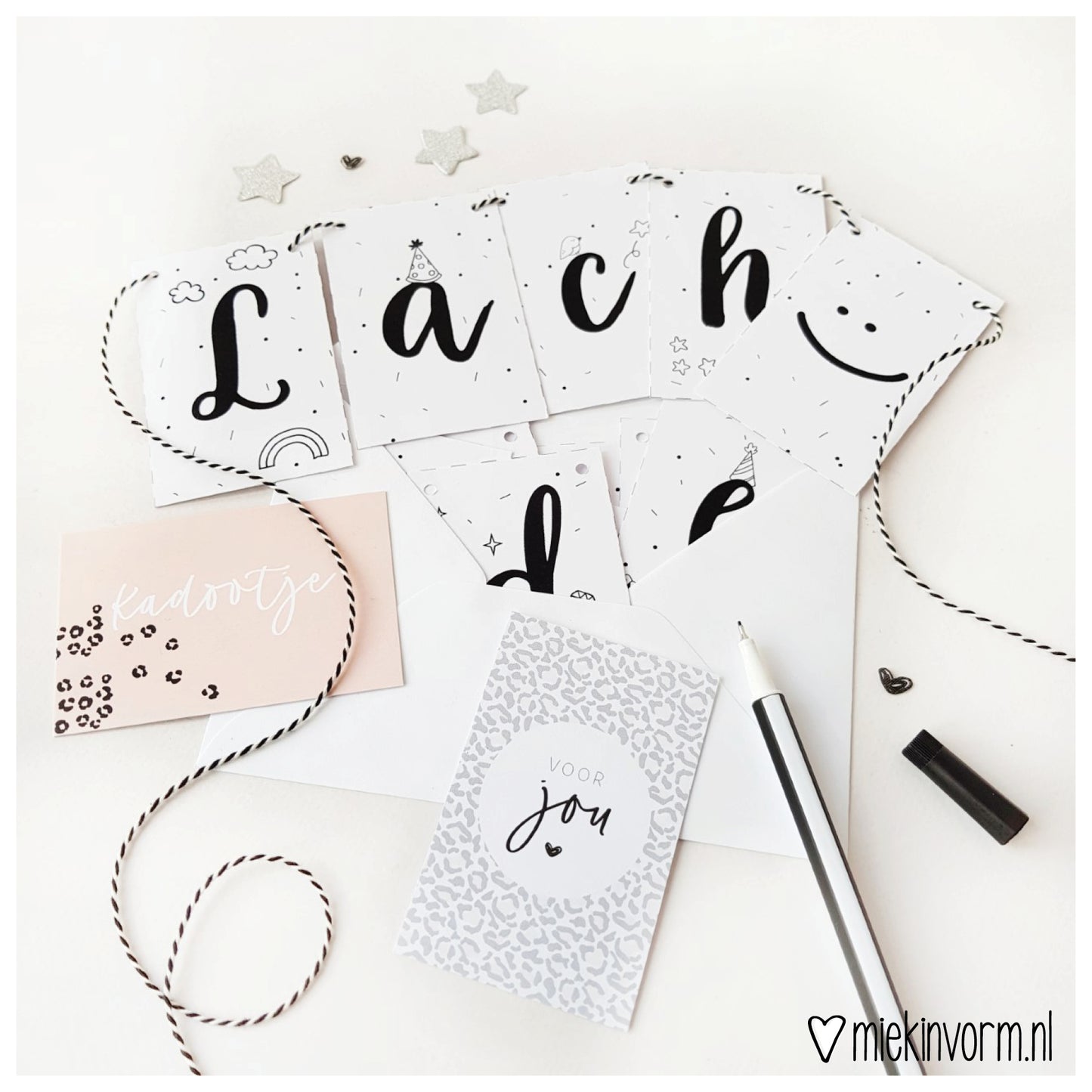 Printable | Slingers Wees Lief & Lach de hele dag