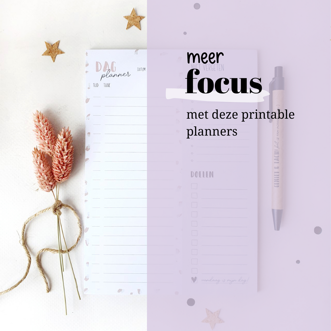 Met focus het nieuwe jaar beginnen met deze planner printables