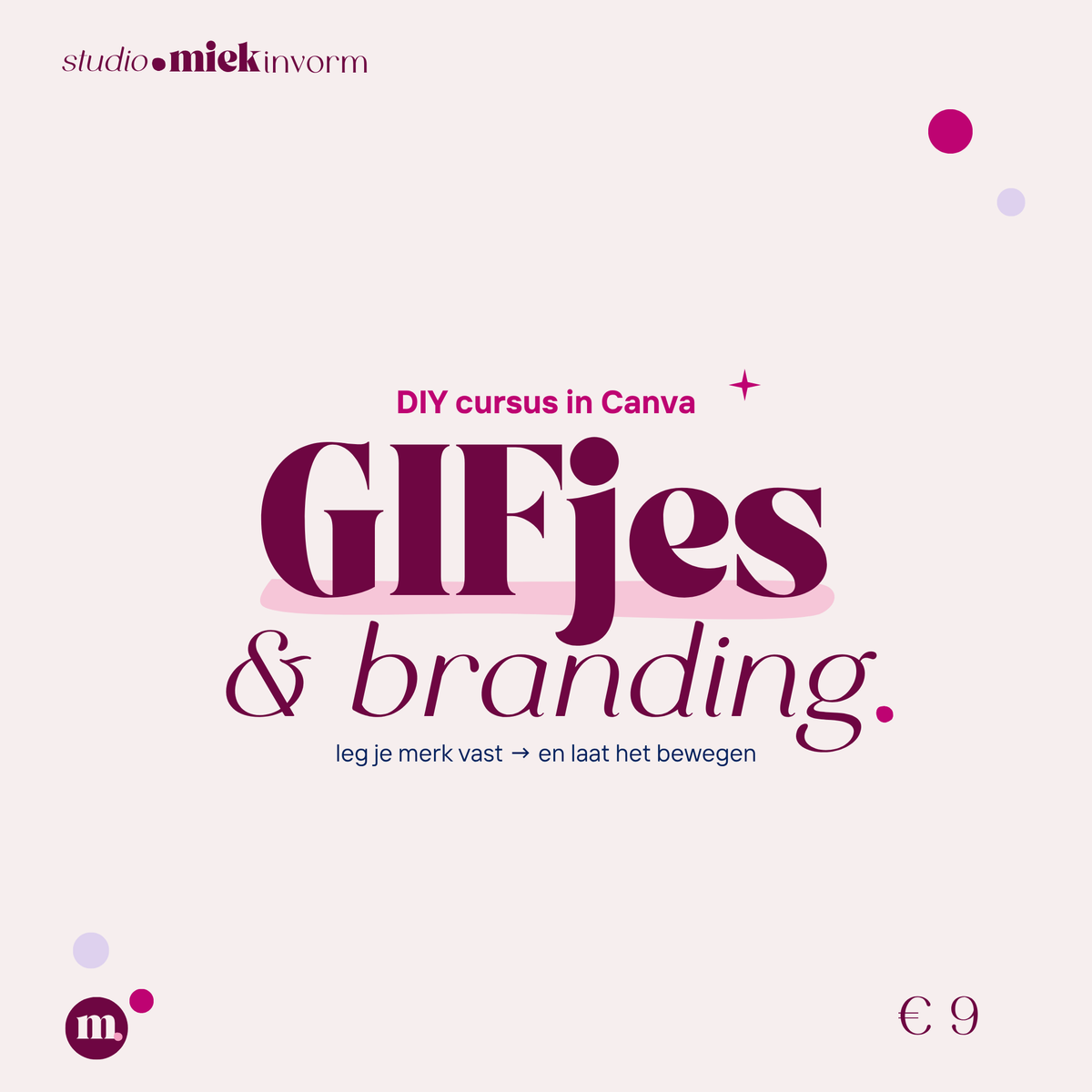 DIY GIFjes & branding – cursus in Canva, € 9