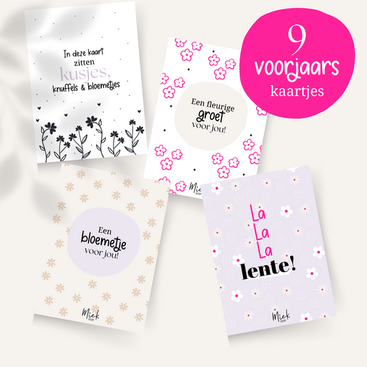 Printable | 9x Ansichtkaart | voorjaar