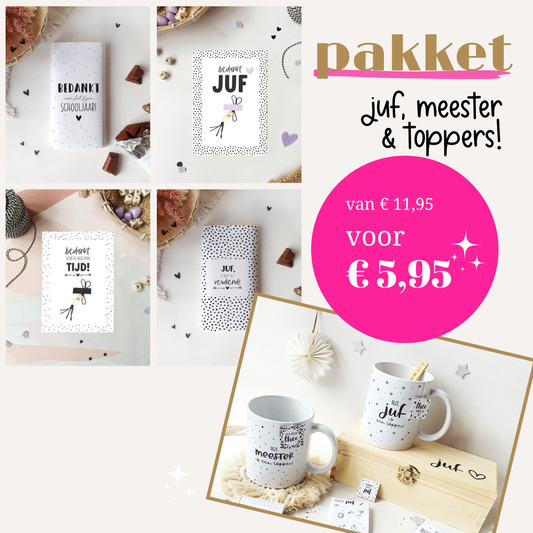 Printable | VOORDEELpakket | juf & meester & toppers