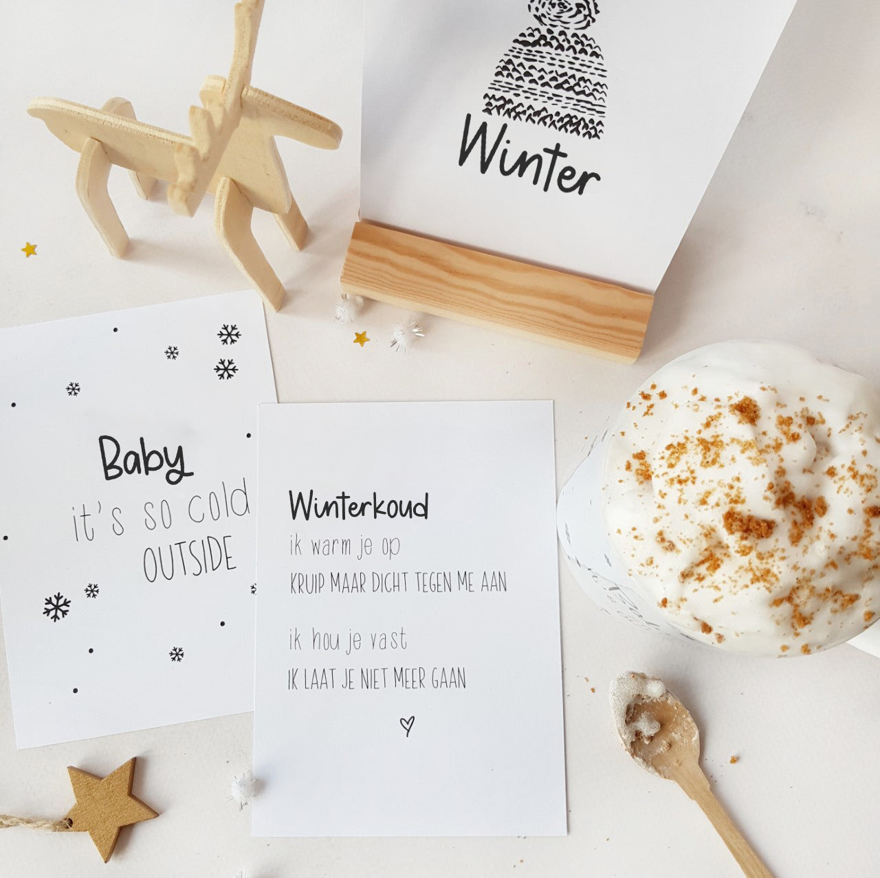 Printable | 5x Ansichtkaart | winter