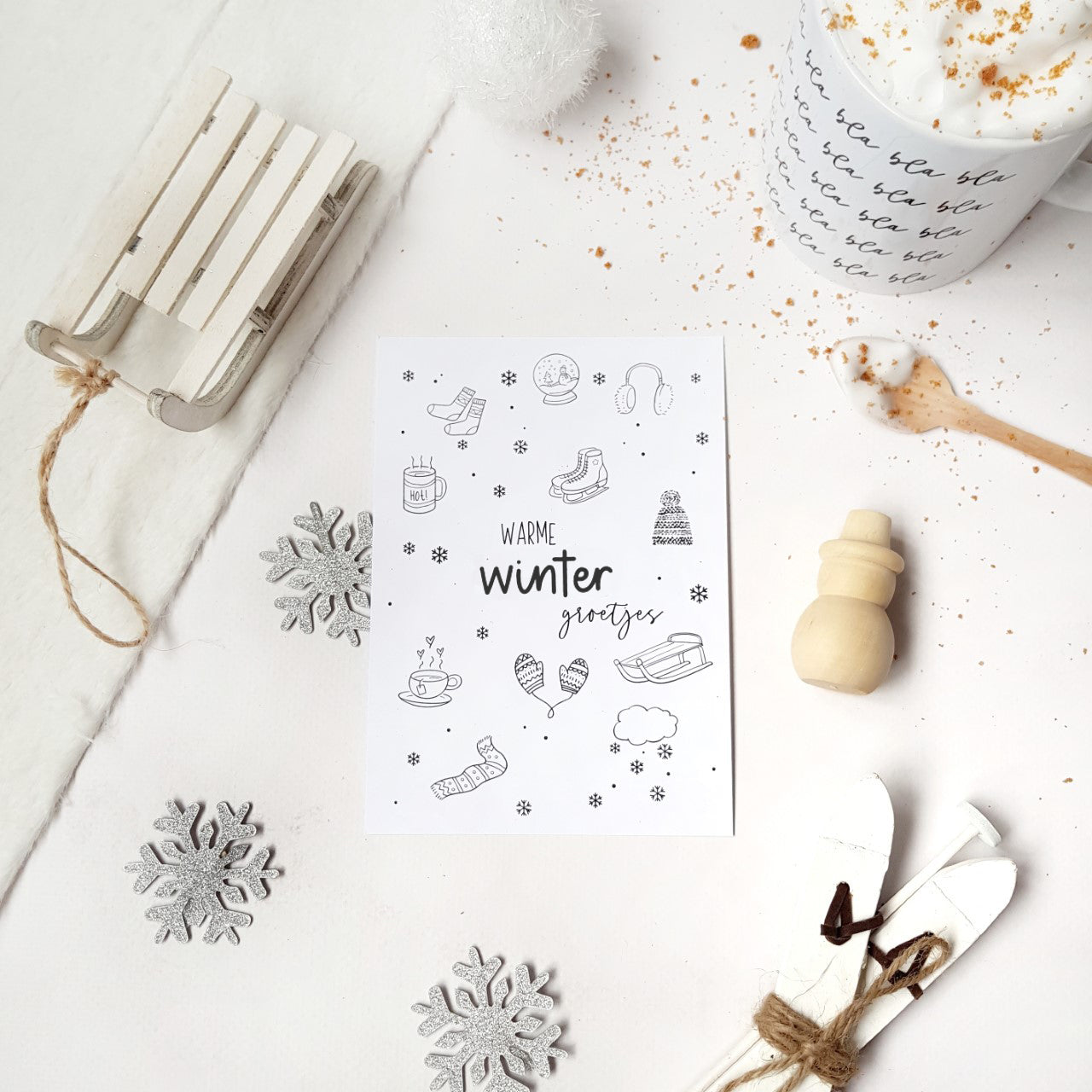 Printable | 5x Ansichtkaart | winter