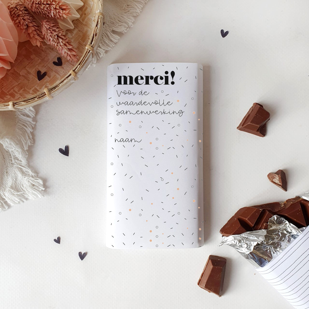 MIEKinvorm chocolade wikkel op maat