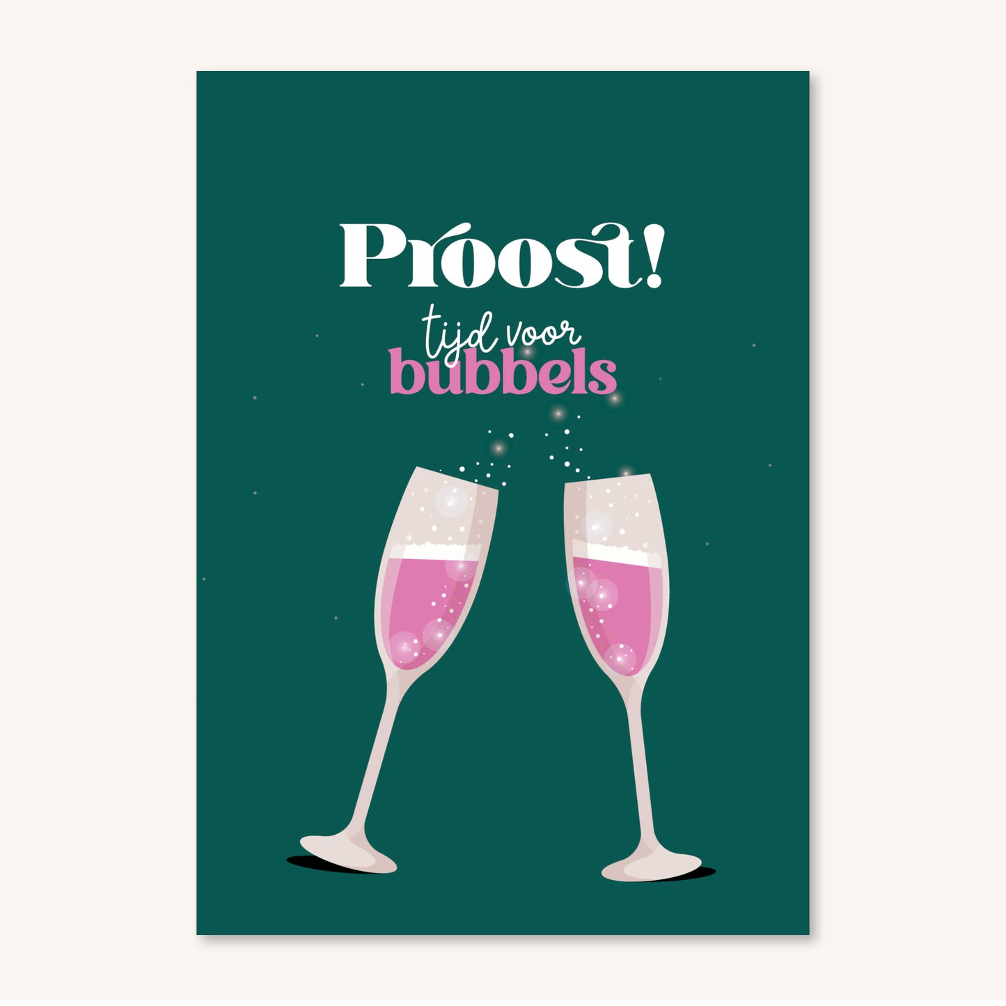 Ansichtkaart | Proost! tijd voor bubbels