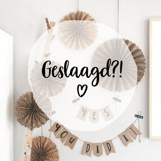 Printable | Letterkaartjes | geslaagd