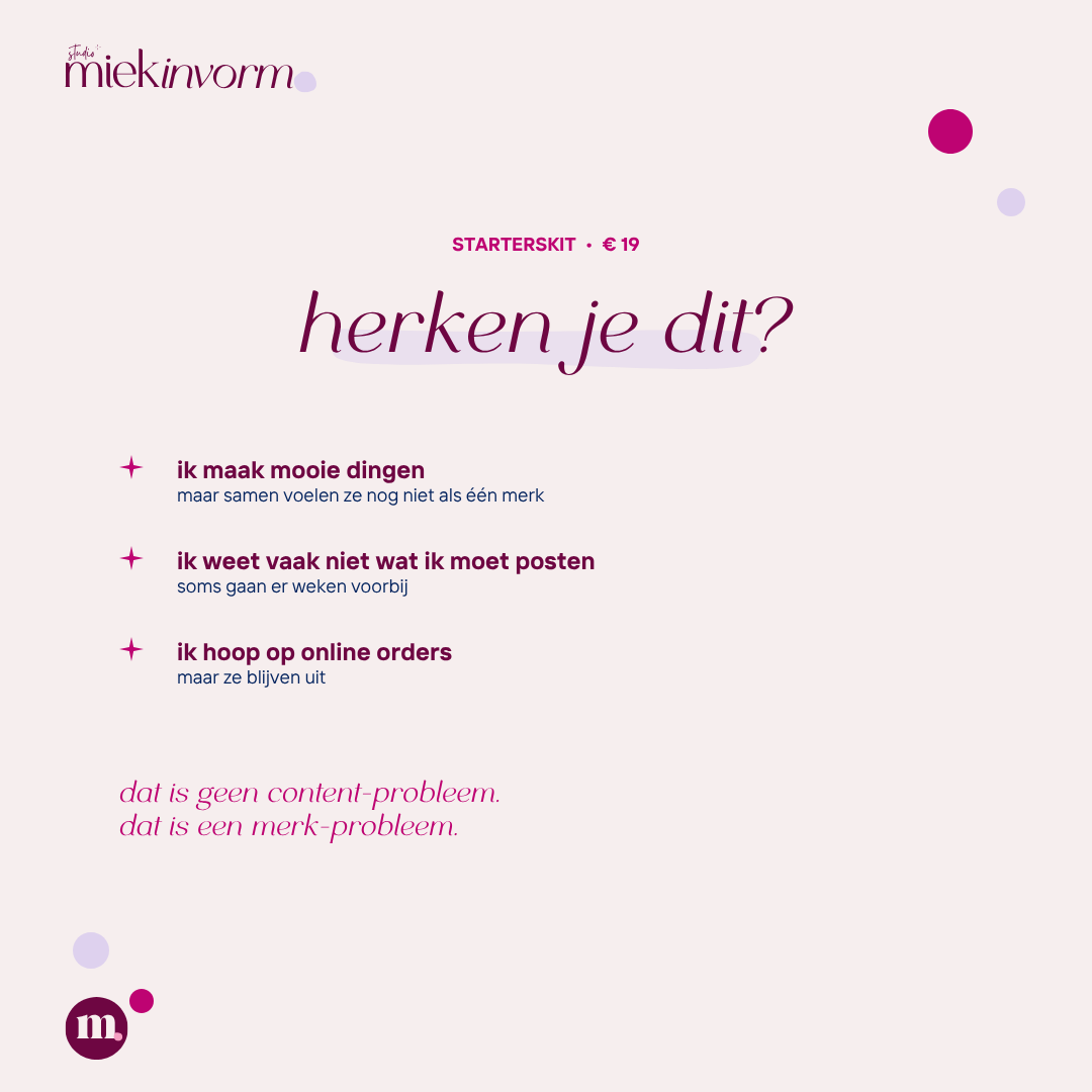 Starterskit voor Makers - werkboek van losse ideeën naar een helder merk