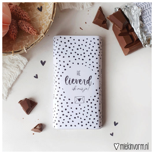 Printable | Chocoladewikkel  | Hé lieverd, ik mis je!