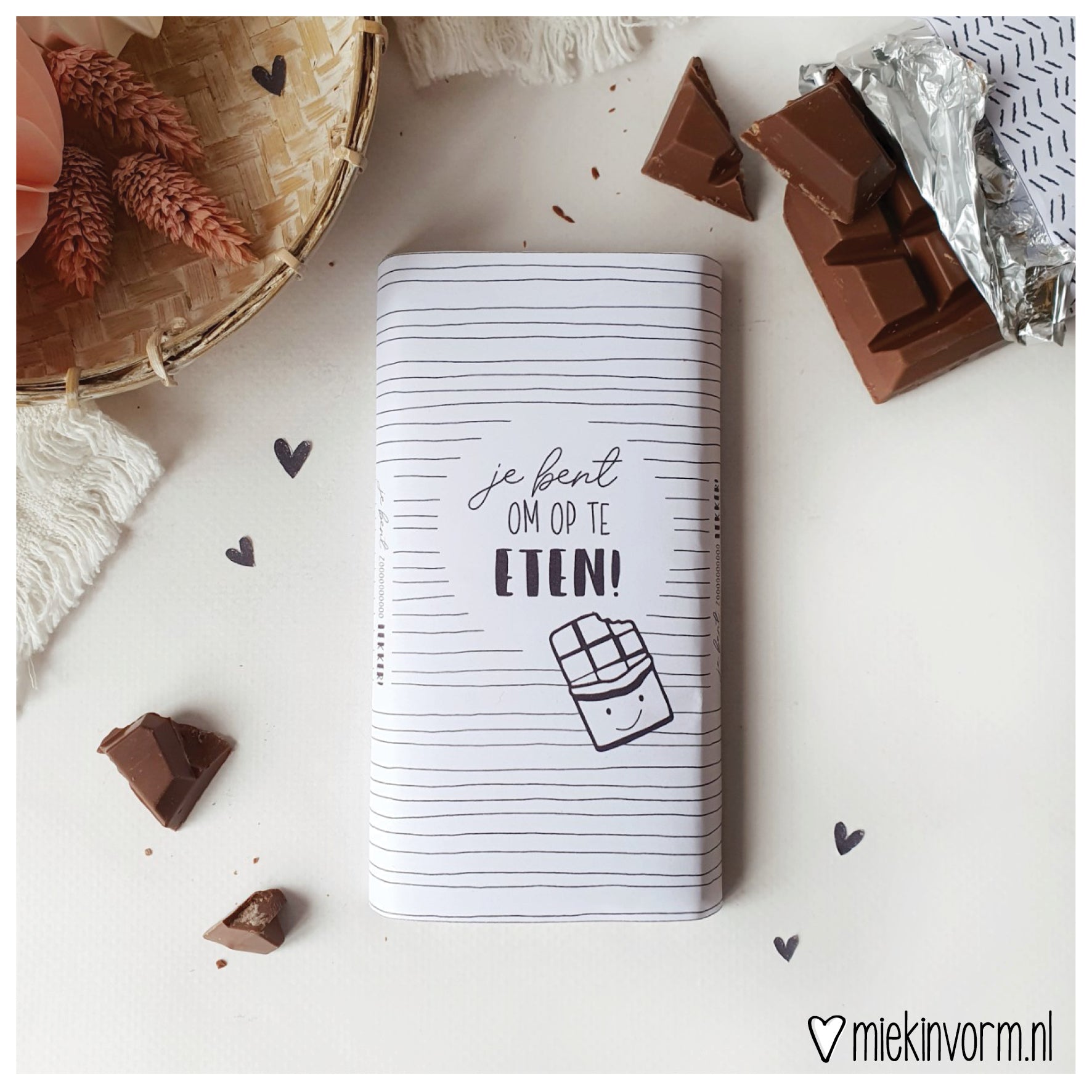 Printable | Chocoladewikkel | Je bent om op te eten! | MIEKinvorm Printable | Chocoladewikkel | Je Bent Om Op Te Eten! | Miekinvorm
