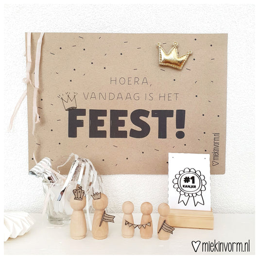 Printable | Slinger & Poster Hoera vandaag is het feest!