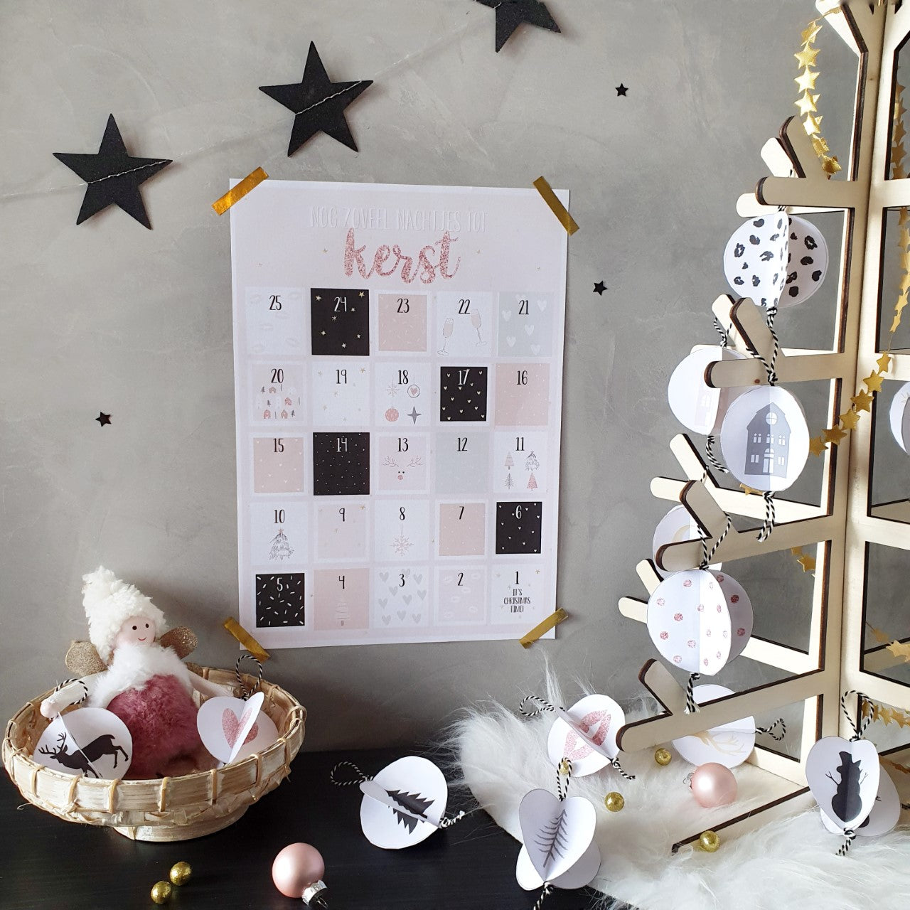 Printable | KERST | ballen & aftelposter